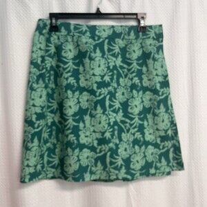 Rip Skirt Hawaii Green Hibiscus Print Wrap Swimsuit Coverup Small